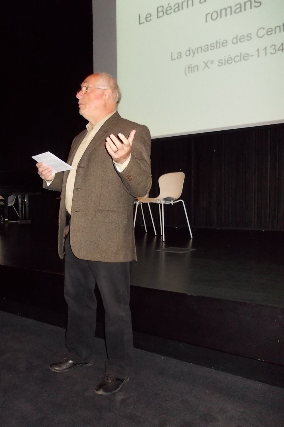 Benoît Cursente, président de la SSLA, présente l'association (photo G. Monfort)